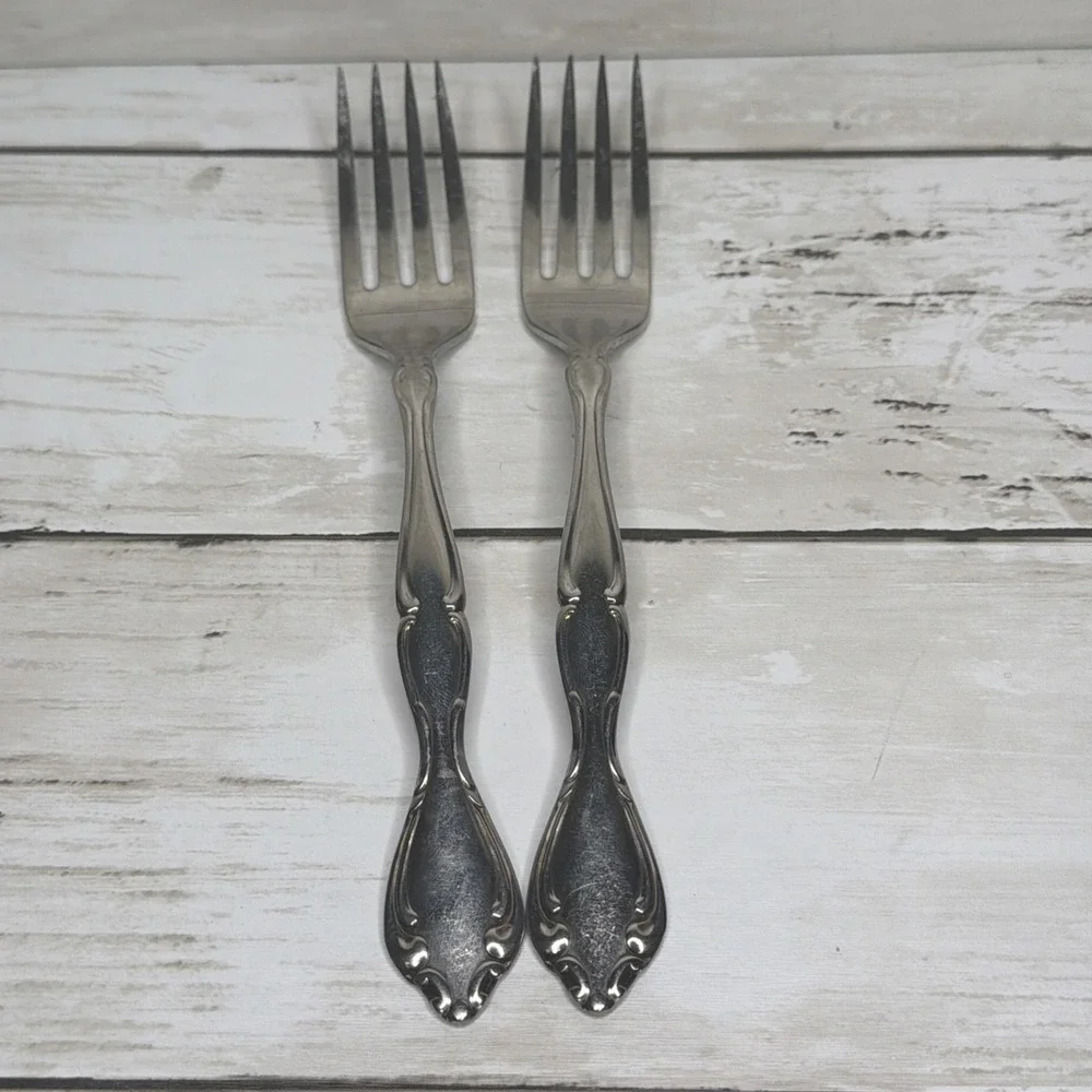 Oneida Community Cantata Stainless Silverware Flatware Forks Lot 2